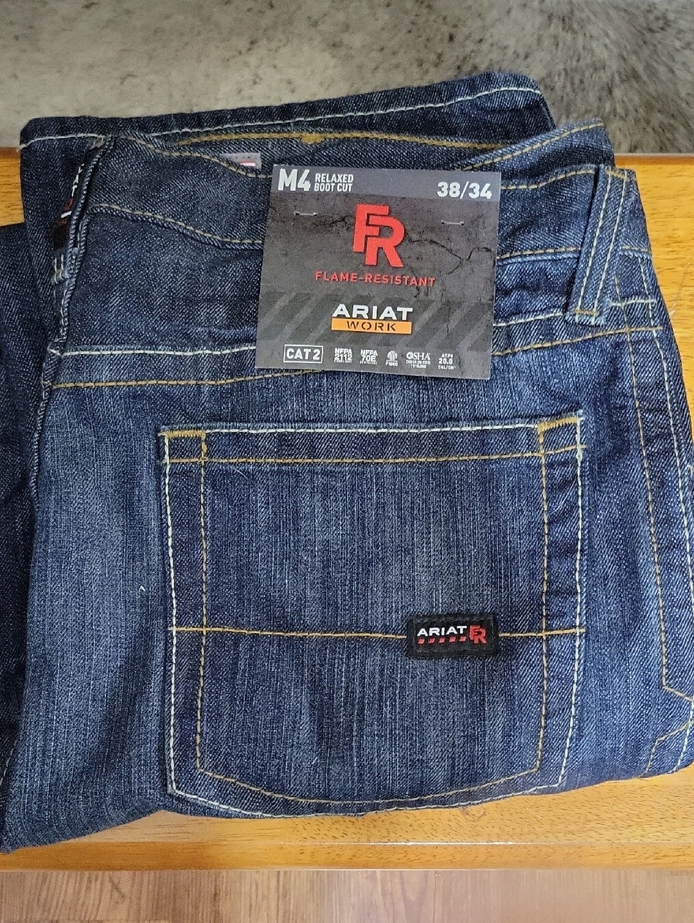 New WTag Set Of 2 Ariat Flame Resistant Men's Relaxed Boot Cut Jeans